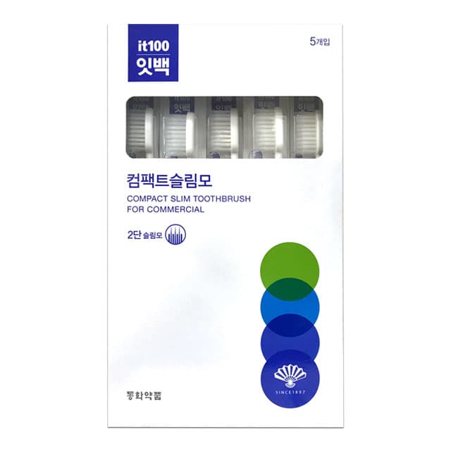 듀아드 동화약품 잇백 컴팩트 슬림모 칫솔 5개입, 1개