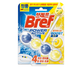 헨켈 브레프 파워 액티브 변기세정제 레몬향 50g x 1개입, 5개