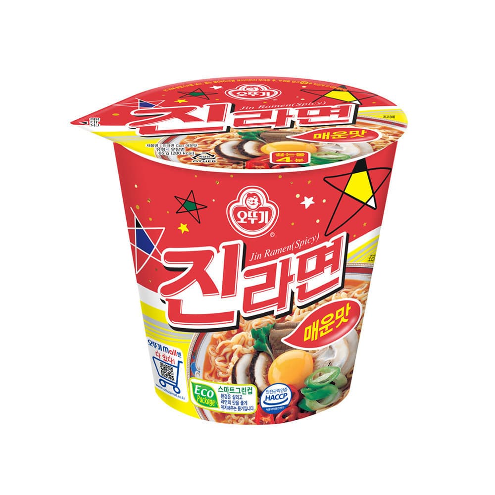 오뚜기 진라면컵 매운맛, 65g, 1개