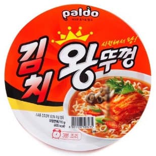 팔도 김치 왕뚜껑, 110g, 18개
