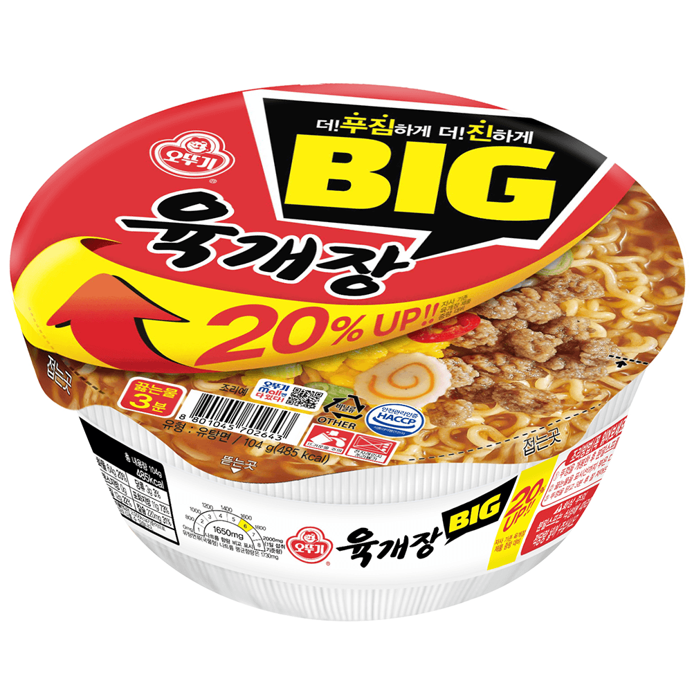 오뚜기 육개장 104g, 24개