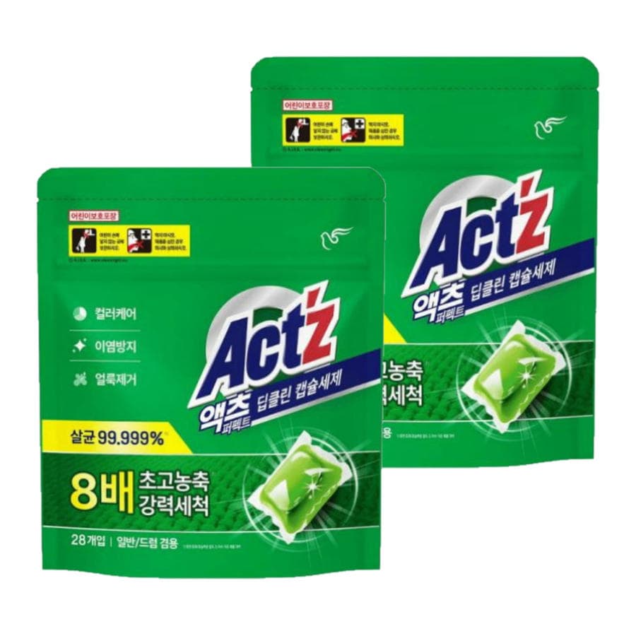 액츠 퍼펙트 캡슐세제 딥클린 28입 2개
