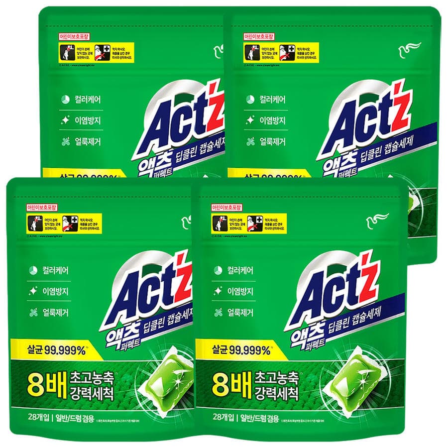 액츠 퍼펙트 딥클린 캡슐세제 28개입 4개