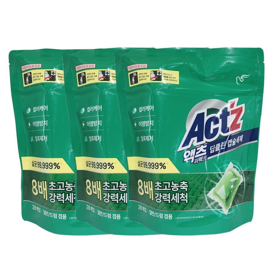 액츠 퍼펙트 딥클린 캡슐세제 28입 3개