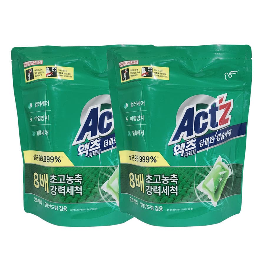 액츠 퍼펙트 딥클린 캡슐세제 28입 2개