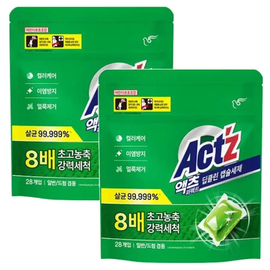 액츠 퍼펙트 딥클린 캡슐세제 28개입 X 2개