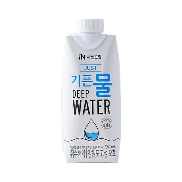 IN자연드림 JUST 기픈물 미니생수 330ml , 18개