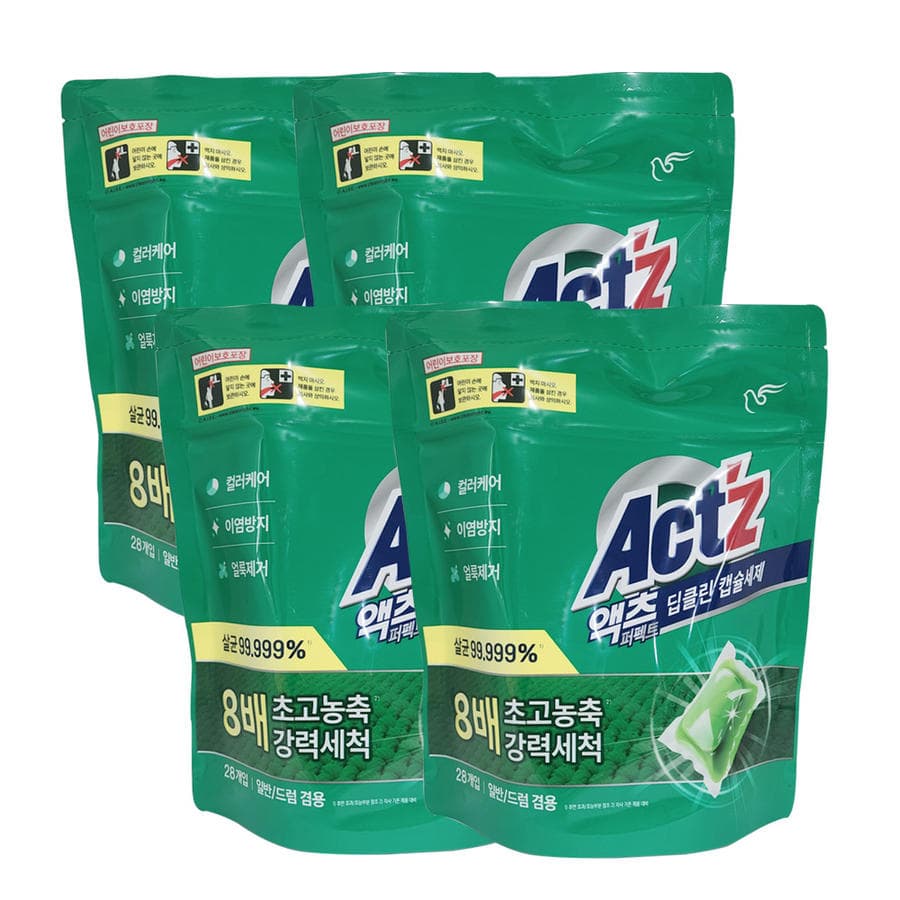 액츠 퍼펙트 딥클린 캡슐세제 28입 4개