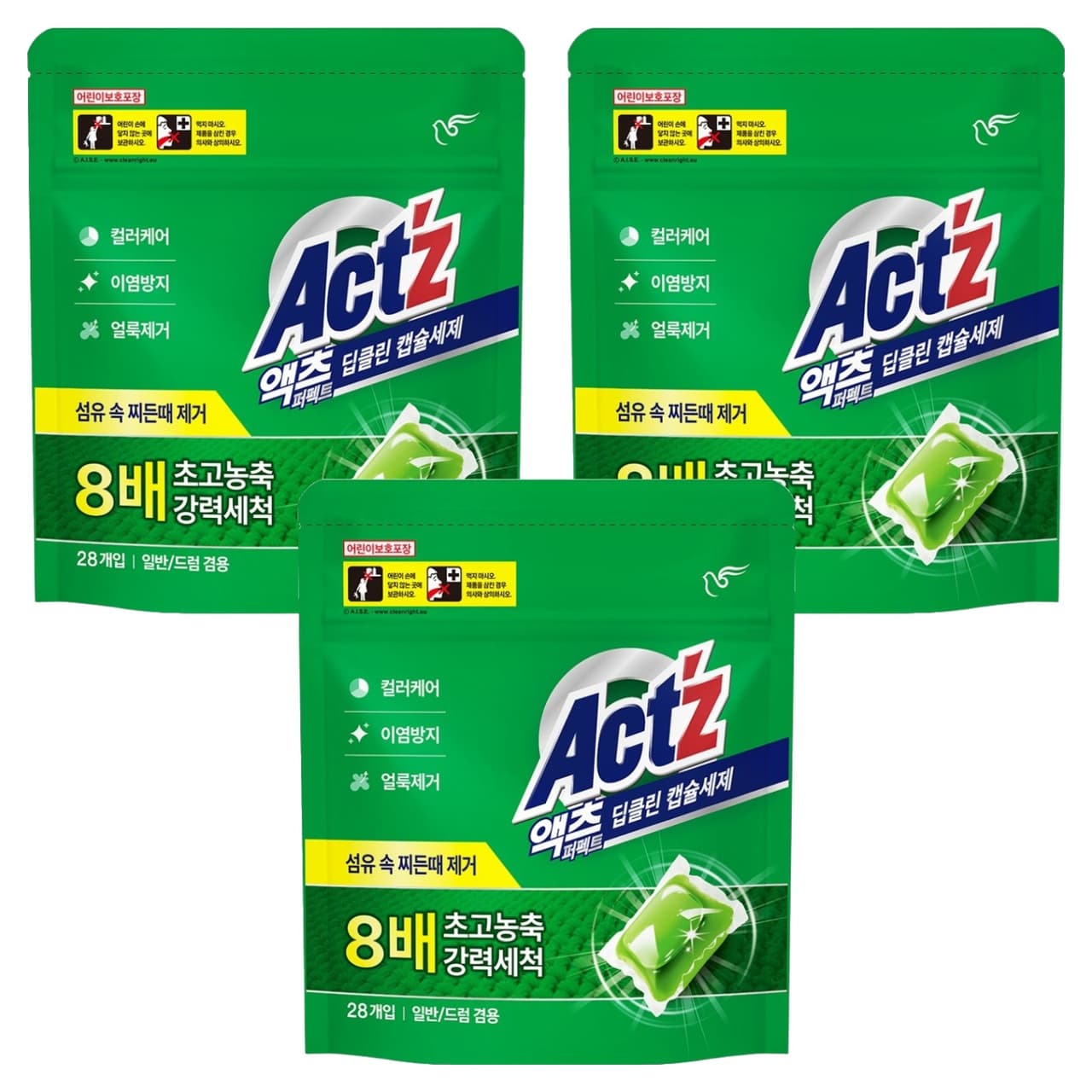 액츠 퍼펙트 딥클린 캡슐세제 28개입 3개