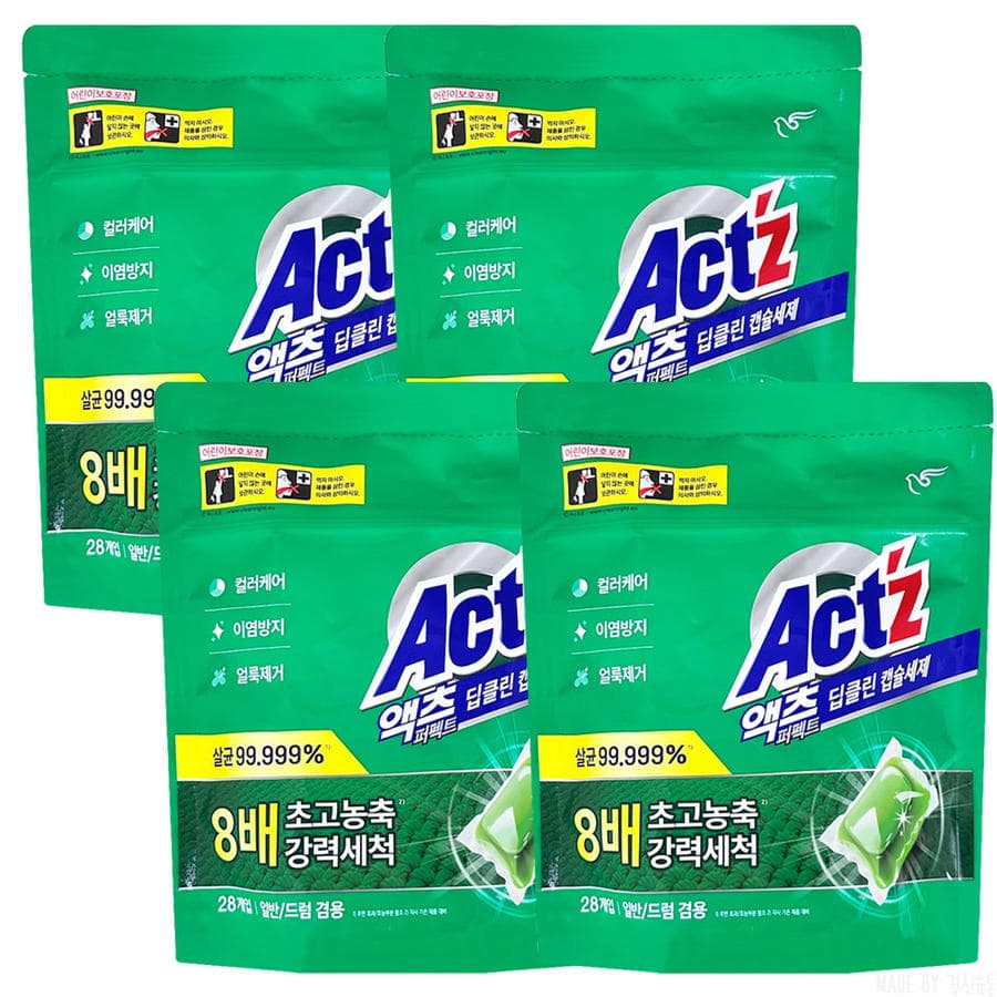 액츠 퍼펙트 딥클린 캡슐세제 28개입 4개