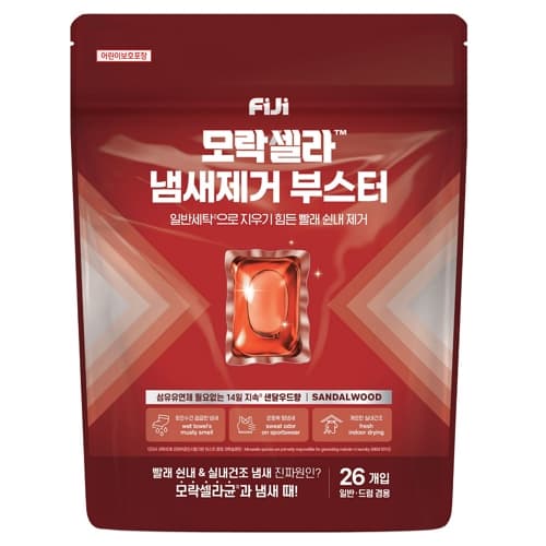 엘지생활건강 피지 모락셀라 냄새제거 부스터 26개입, 샌달우드, 5개