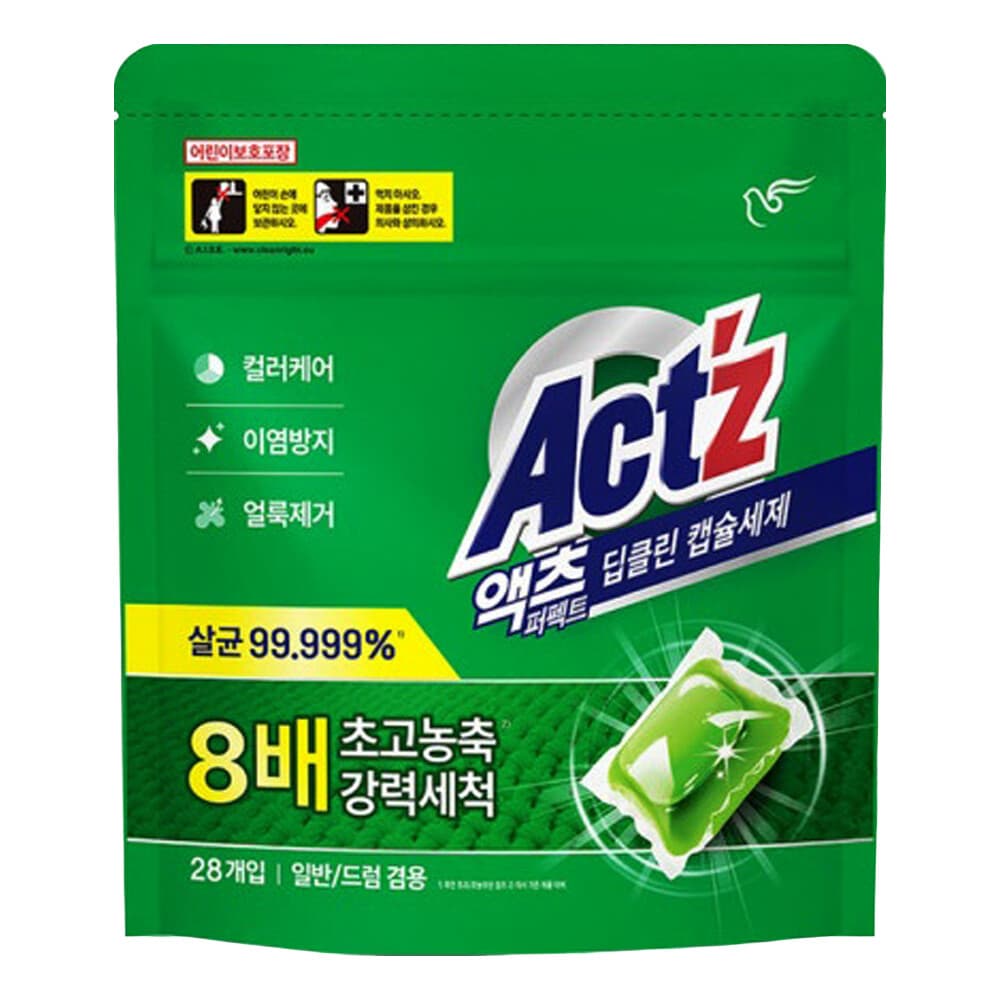 피죤 액츠 퍼펙트 딥클린 캡슐세제 일반드럼겸용 28개입