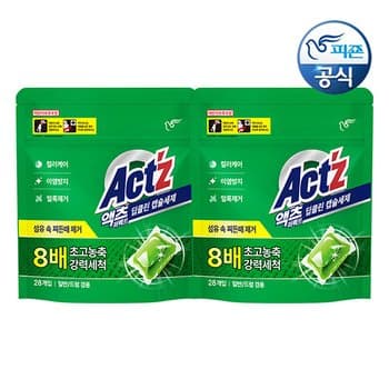 액츠 퍼펙트 딥클린 캡슐 세탁세제 28입 x 2개 (총 56입)
