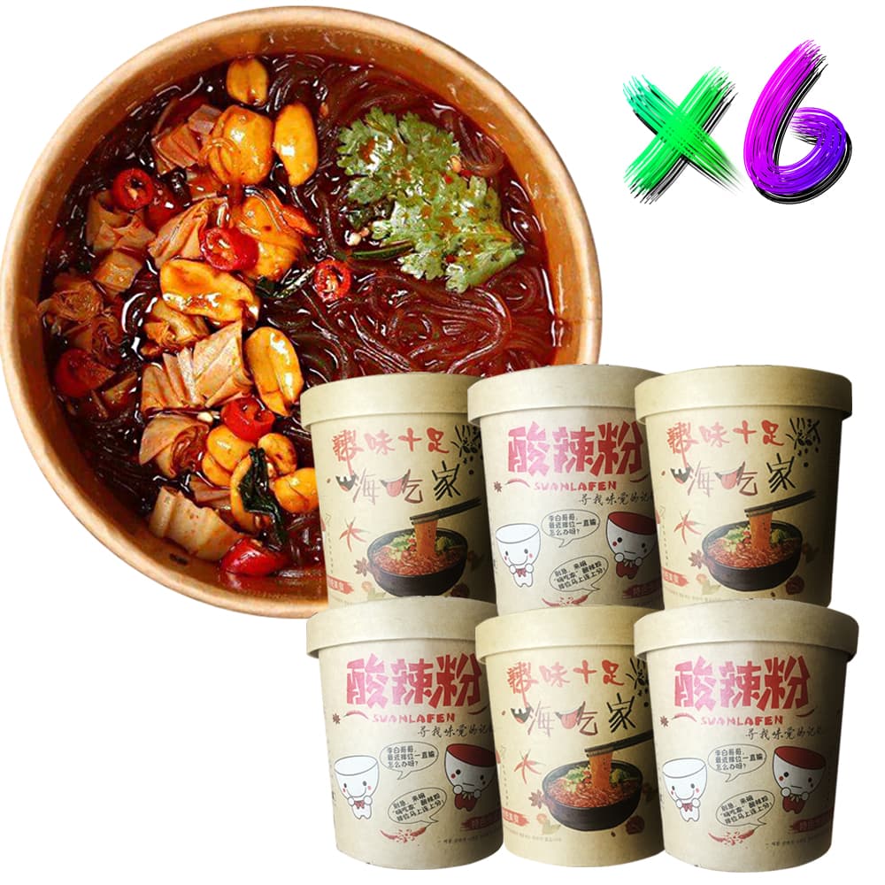 하이츠지아 쏸라펀 마라 중국 라면 컵라면 X6개 산라탕 산라펀 싼라펀 마라탕면