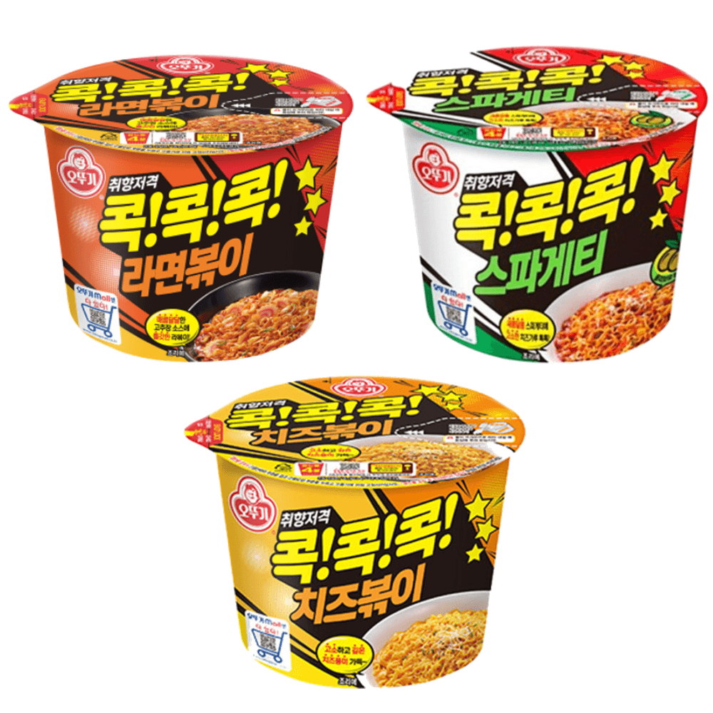 오뚜기 콕콕콕 스파게티 라면볶이 치즈볶이 각4개씩 12개 큰컵라면