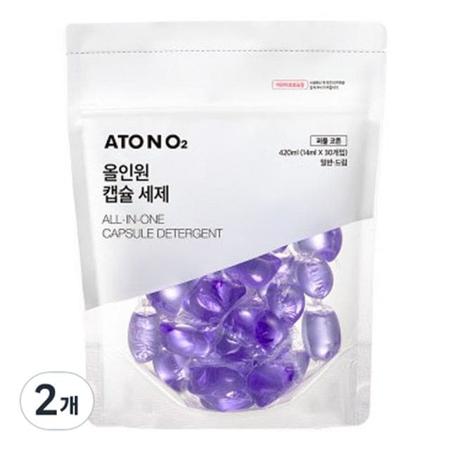 아토앤오투 올인원 캡슐 세제 2개-30개입