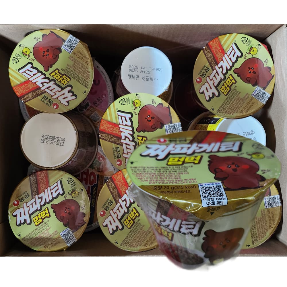 농심 짜파게티 범벅 컵라면 소컵 10개 70g 작은컵