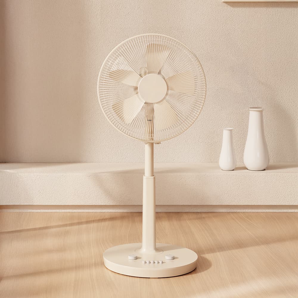 한일 무소음 선풍기 가정용 조용한 거실 아기방 초미풍 5엽 선풍기 신제품 크림A팬