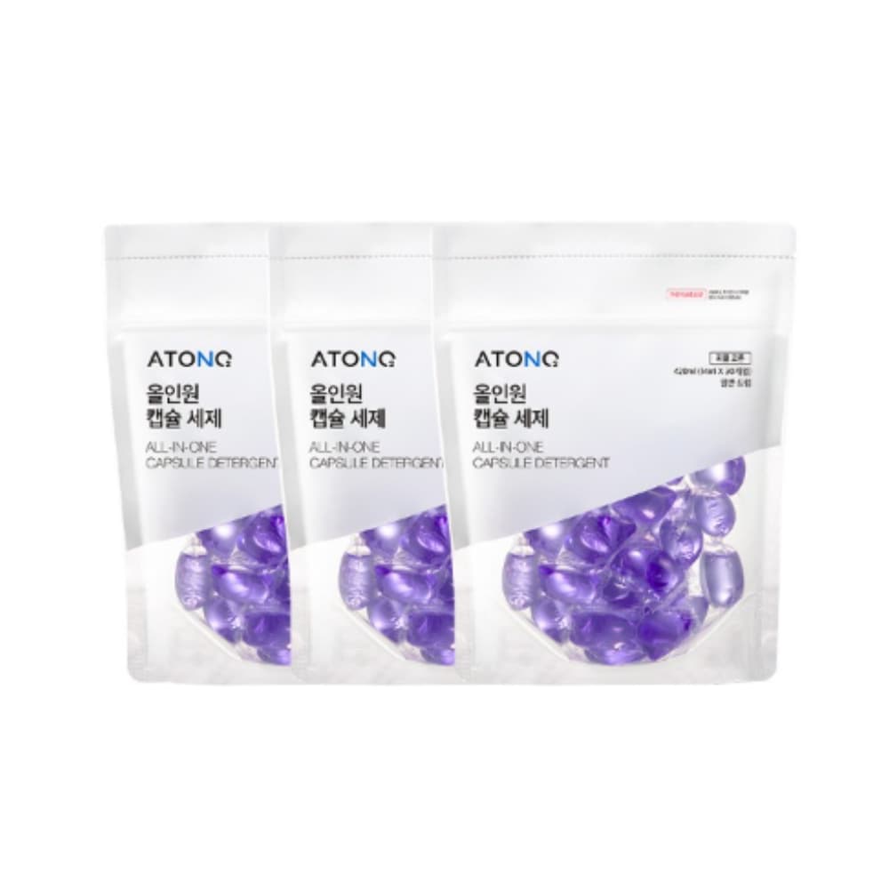 아토앤오투 올인원 캡슐 세탁 세제 30개입 3개 세트