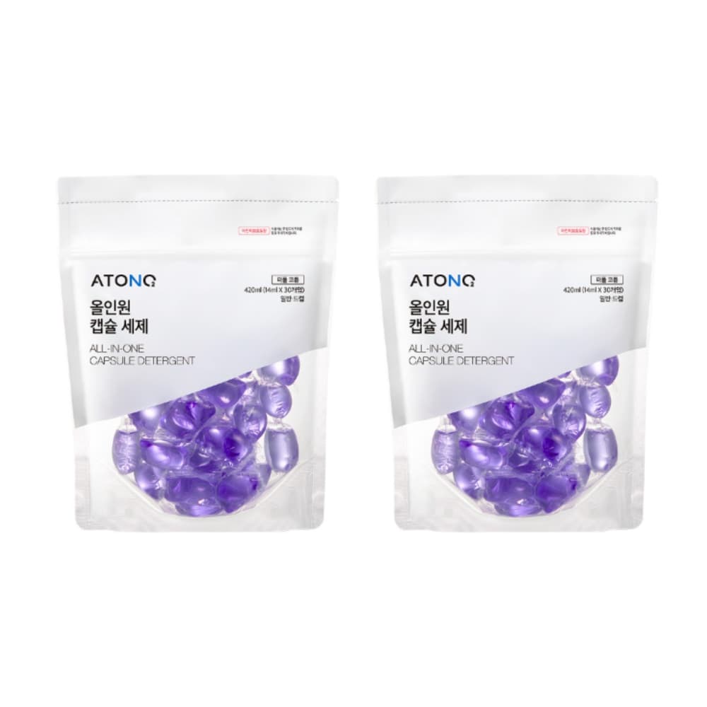 아토앤오투 올인원 캡슐 세탁 세제 30개입 2개 세트