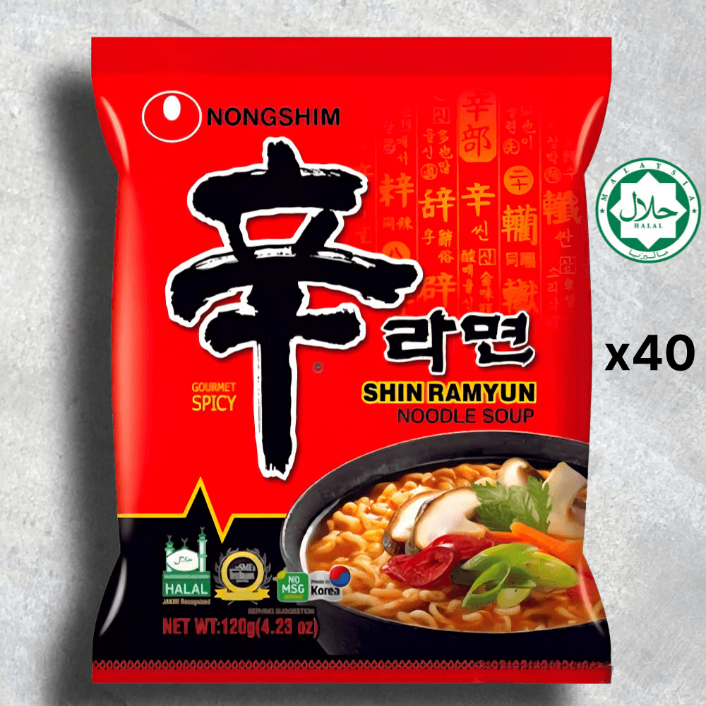 농심 할랄 신라면 중앙아시아 HALAL K라면 매운, 120g, 40개