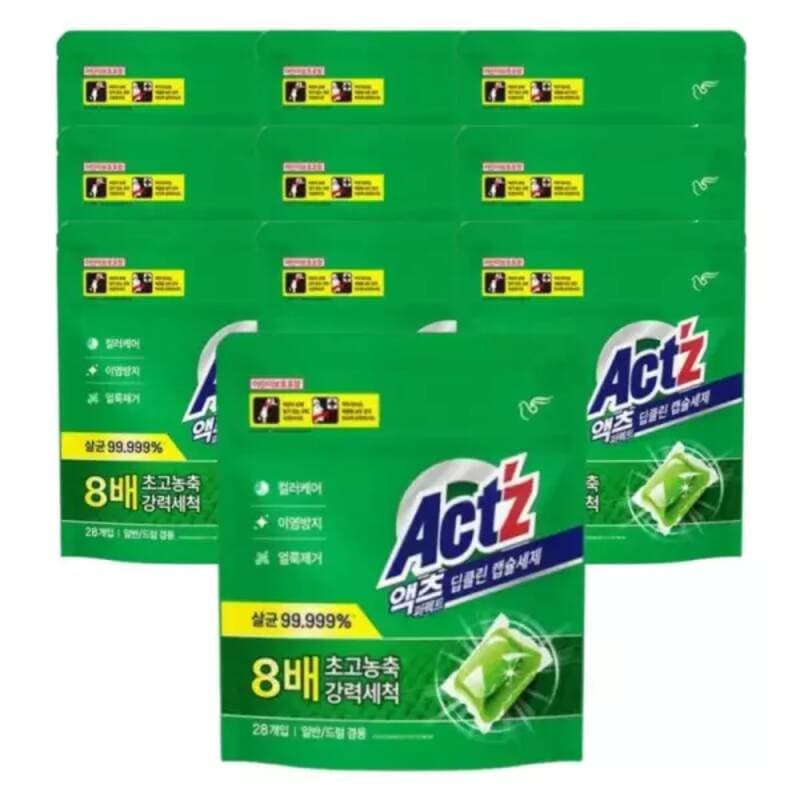 액츠 퍼펙트 캡슐세제 딥클린 28개입 10개