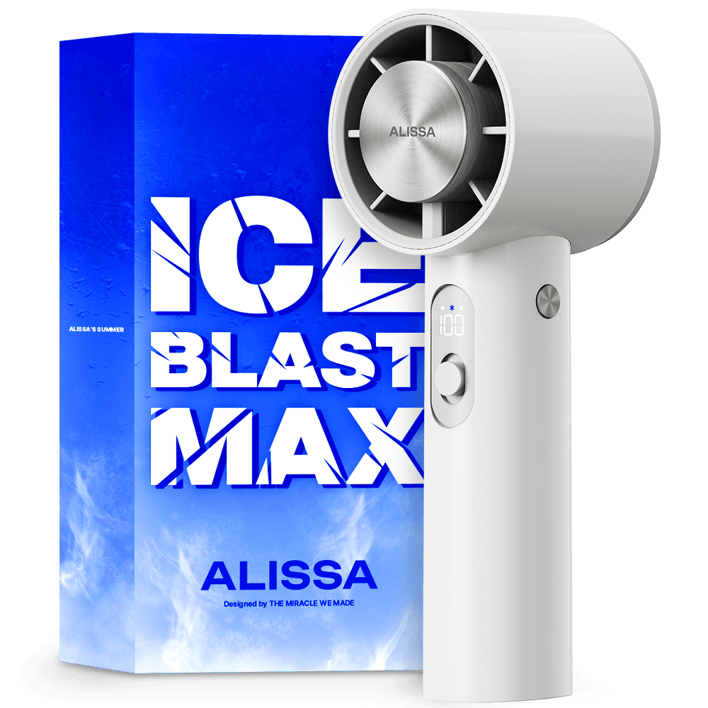 알리사 100단 ICE BLAST MAX 휴대용 선풍기 냉각 에어컨 손 선풍기 손풍기 미니 핸디