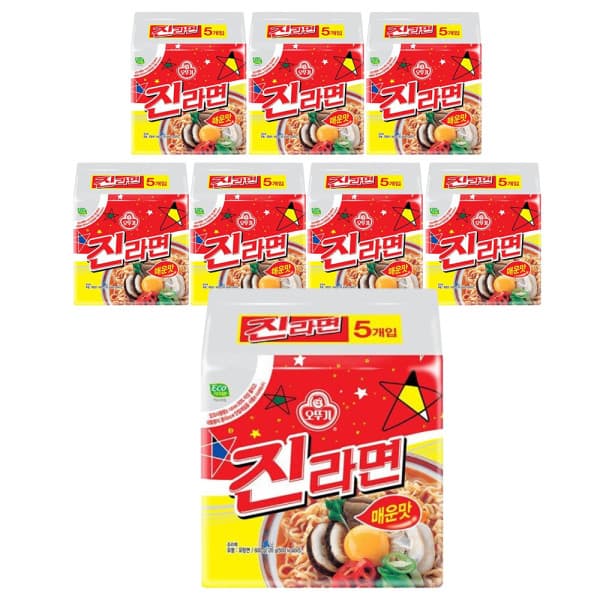 진라면 오뚜기 진라면 매운맛 멀티팩(5개입) x 8팩(총40개입)