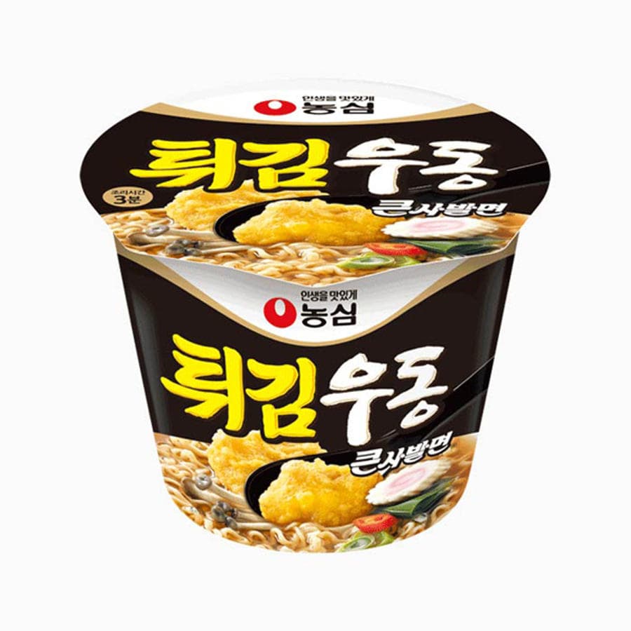 농심 튀김우동 큰사발면 컵라면 111g 10개