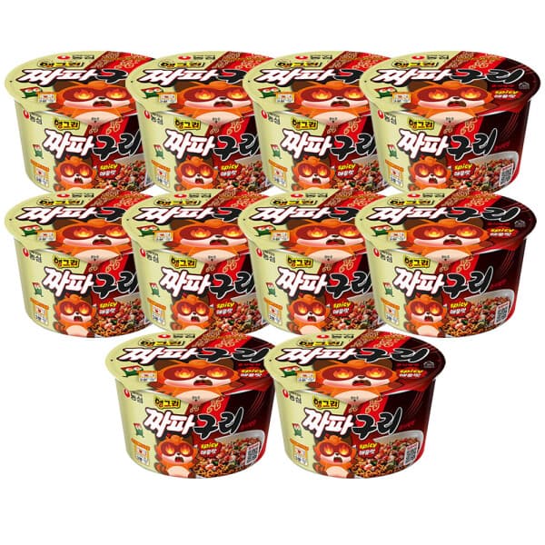 농심 농심 앵그리 짜파구리 큰사발 108g 10개 컵라면 큰컵 라면 사무실 탕비실 간식