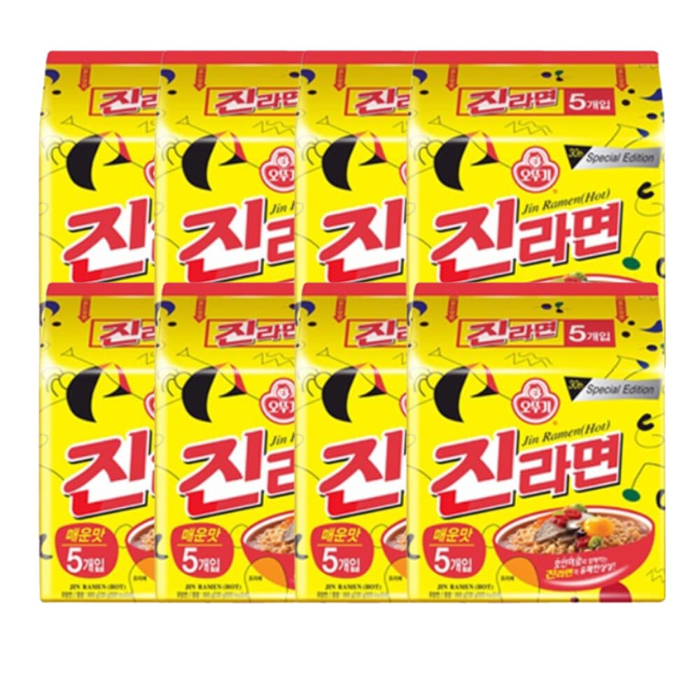 오뚜기 진라면 매운맛 봉지라면 5개입 8봉