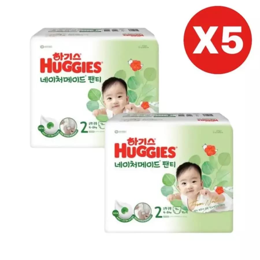 하기스 기저귀 네이처메이드 팬티 공용2단계 76pX10팩