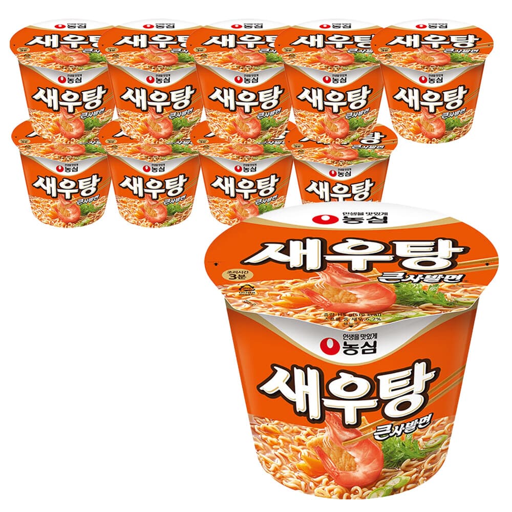 농심새우탕 농심 새우탕 큰사발 115g 10개 컵라면 큰컵
