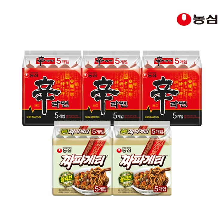 농심 신라면 15개+짜파게티 10개