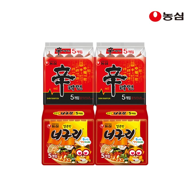 농심 신라면 10개+너구리 10개