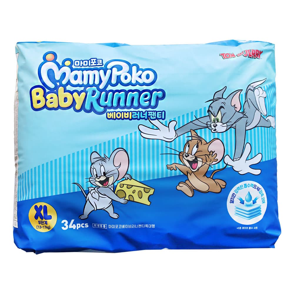 엘지 마미포코 베이비러너 팬티형 기저귀 5단계 특대형 공용 34개입 1개