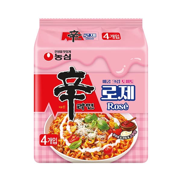 봉지라면 농심 신라면 로제, 134g, 8개